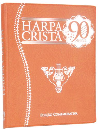 Harpa Cristã Pequena 90 Anos - Capa Luxo Laranja