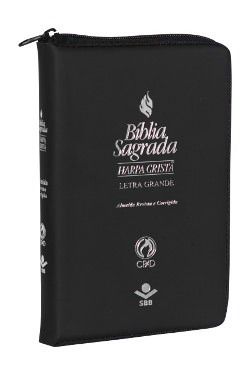 Bíblia Sagrada Harpa Cristã Preta Letra Grande